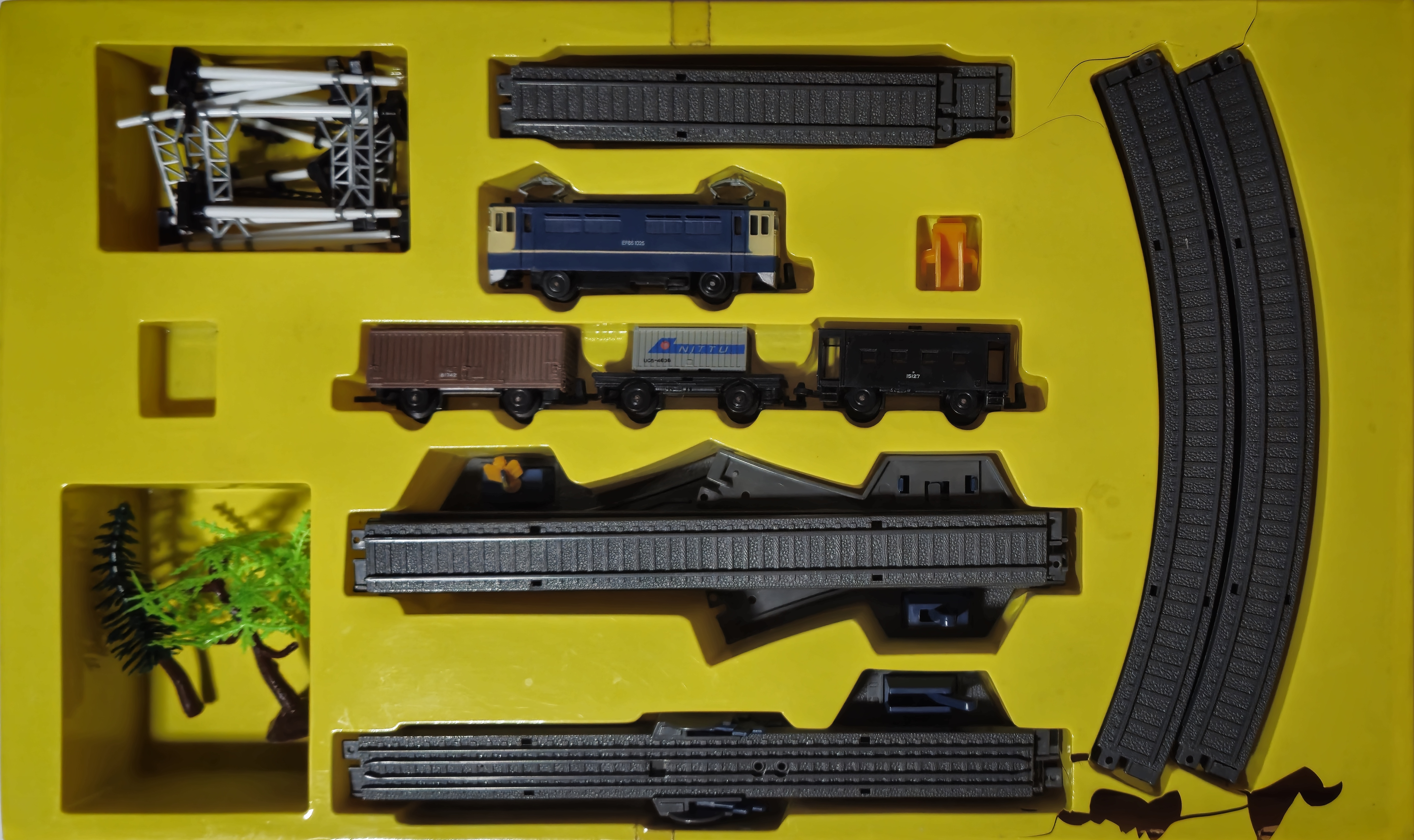 EF65 ジョイフルトレインセット Bandai Action Series Mini Mini Rail No 3 EF65 Electric Locomotive Set